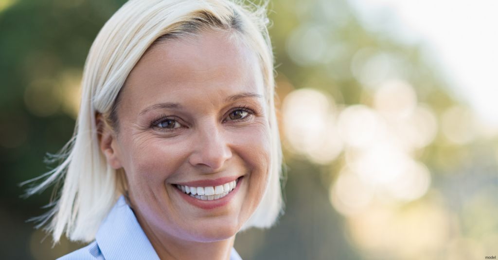 Woman smiling at camera