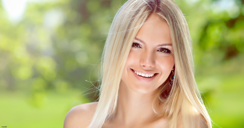 Woman smiling at camera