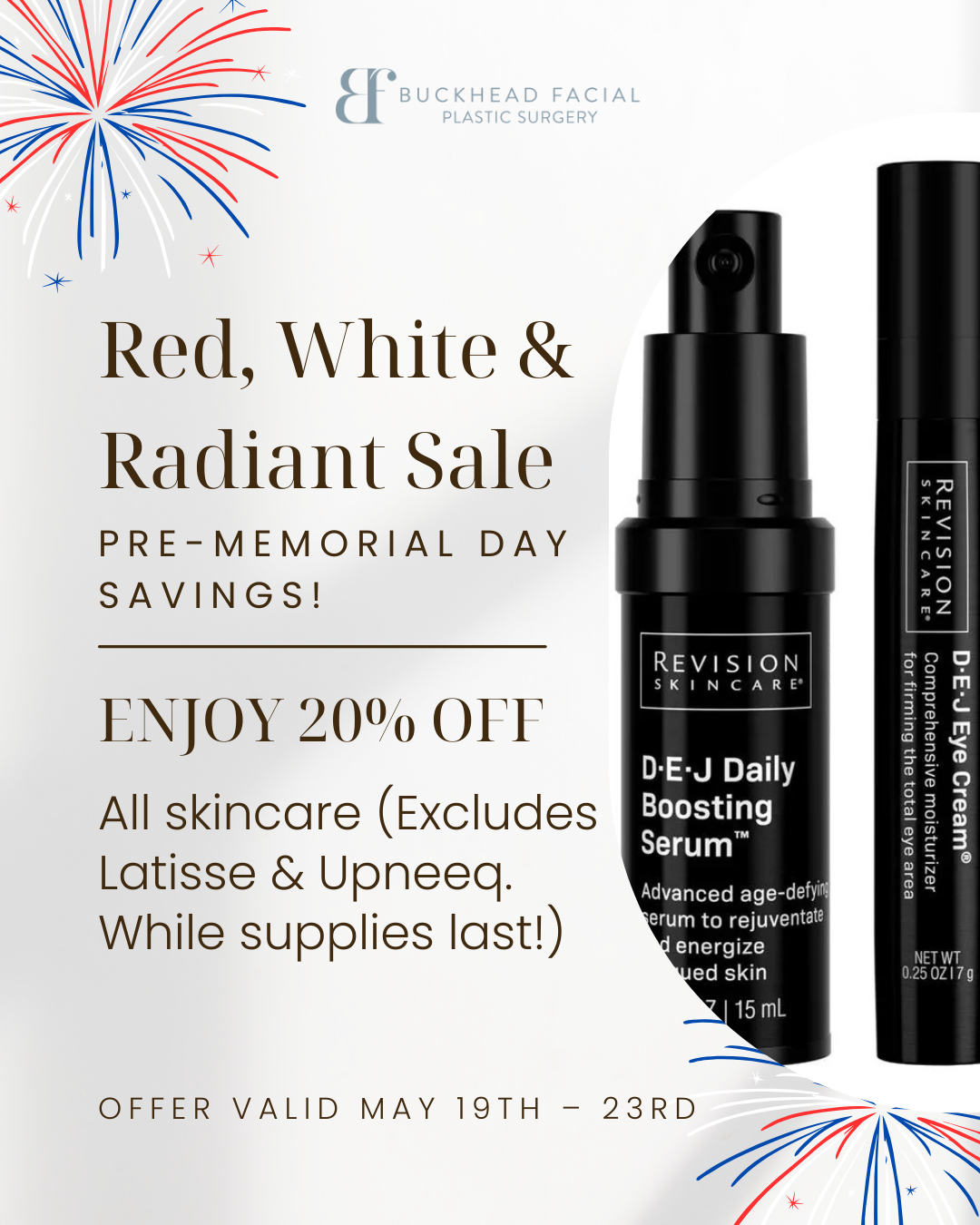 Red, White, & Radian Sale.